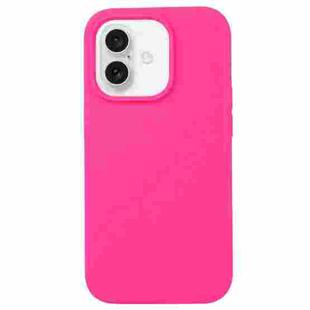 For iPhone 16 Liquid Silicone Phone Case(Brilliant Pink)