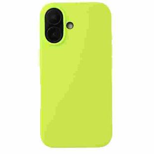 For iPhone 16 Liquid Silicone Phone Case(Brilliant Green)