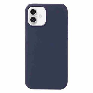 For iPhone 16 Plus Liquid Silicone Phone Case(Midnight Blue)