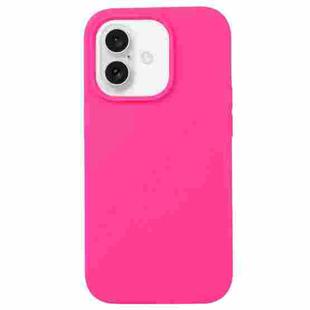 For iPhone 16 Plus Liquid Silicone Phone Case(Brilliant Pink)