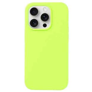 For iPhone 16 Pro Liquid Silicone Phone Case(Brilliant Green)