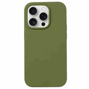 For iPhone 16 Pro Liquid Silicone Phone Case(Pine Green)