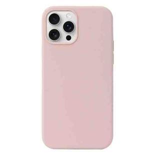 For iPhone 16 Pro Max Liquid Silicone Phone Case(Sand Pink)