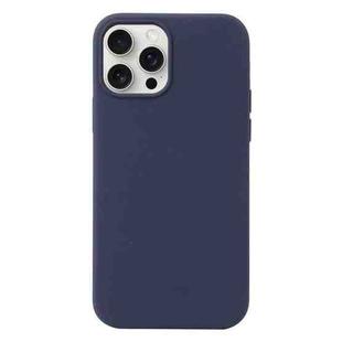 For iPhone 16 Pro Max Liquid Silicone Phone Case(Midnight Blue)