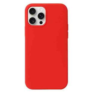 For iPhone 16 Pro Max Liquid Silicone Phone Case(Red)