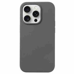 For iPhone 16 Pro Max Liquid Silicone Phone Case(Charcoal Black)