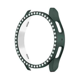 For Samsung Galaxy Watch FE 40mm Diamond Hollow PC Watch Protective Case(Green)