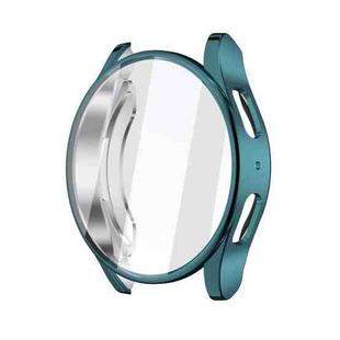 For Samsung Galaxy Watch FE 40mm Full Coverage Electroplated TPU Watch Protective Case(Cyan)