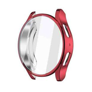 For Samsung Galaxy Watch FE 40mm Full Coverage Electroplated TPU Watch Protective Case(Red)