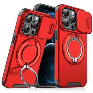 For iPhone 12 Pro Max Sliding Camshield Ring Holder Phone Case(Red)