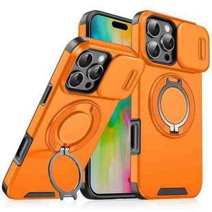 For iPhone 16 Pro Max Sliding Camshield Ring Holder Phone Case(Orange)