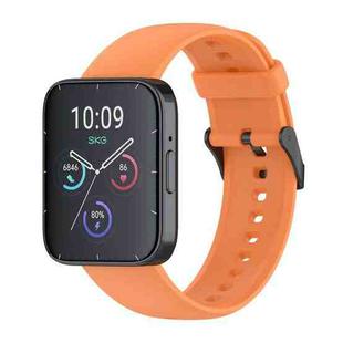 For SKG V9 Pro Solid Color Black Buckle Liquid Silicone Watch Band(Orange)