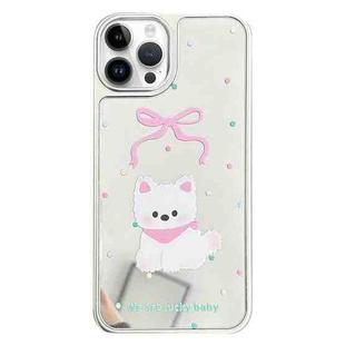 For iPhone 12 Pro Max Mirror Puppy Pattern TPU + PC Phone Case(Teddy)