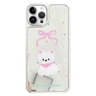 For iPhone 14 Pro Mirror Puppy Pattern TPU + PC Phone Case(Teddy)