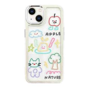 For iPhone 14 Clear Illustration Graffiti Pattern TPU + PC Phone Case(Graffiti)