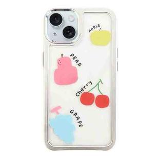 For iPhone 15 Clear Illustration Graffiti Pattern TPU + PC Phone Case(Colorful Fruits)