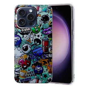 For iPhone 16 Pro Max Colored Drawing Pattern TPU Phone Case(Graffiti)