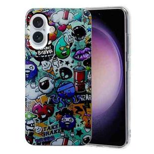 For iPhone 16 Colored Drawing Pattern TPU Phone Case(Graffiti)