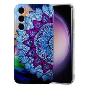 For Samsung Galaxy S24 FE 5G Colored Drawing Pattern TPU Phone Case(Half-flower)