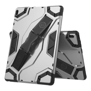 For Lenovo Tab E10 TB-X104F Escort Series TPU + PC Shockproof Protective Case with Holder(Silver)