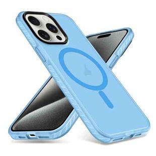 For iPhone 15 Pro Max Skin Feel Airbag Shockproof MagSafe Phone Case(Blue)