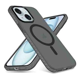For iPhone 15 Skin Feel Airbag Shockproof MagSafe Phone Case(Black)