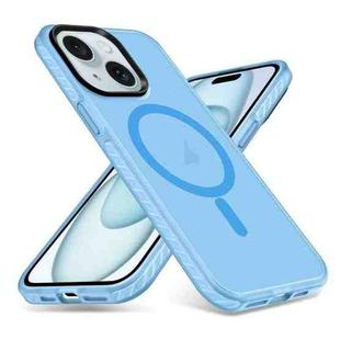 For iPhone 15 Skin Feel Airbag Shockproof MagSafe Phone Case(Blue)