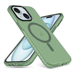 For iPhone 15 Skin Feel Airbag Shockproof MagSafe Phone Case(Green)