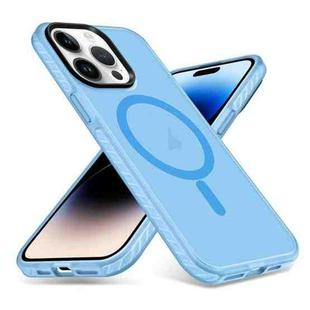 For iPhone 14 Pro Max Skin Feel Airbag Shockproof MagSafe Phone Case(Blue)