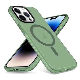 For iPhone 14 Pro Max Skin Feel Airbag Shockproof MagSafe Phone Case(Green)