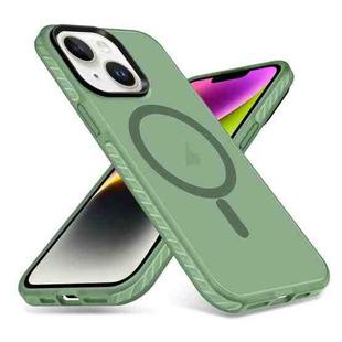 For iPhone 14 Plus Skin Feel Airbag Shockproof MagSafe Phone Case(Green)