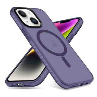 For iPhone 14 Plus Skin Feel Airbag Shockproof MagSafe Phone Case(Purple)