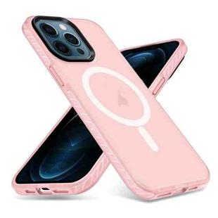 For iPhone 12 Pro Max Skin Feel Airbag Shockproof MagSafe Phone Case(Pink)