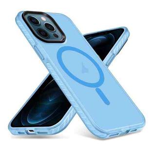 For iPhone 12 Pro Max Skin Feel Airbag Shockproof MagSafe Phone Case(Blue)