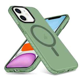 For iPhone 11 Skin Feel Airbag Shockproof MagSafe Phone Case(Green)