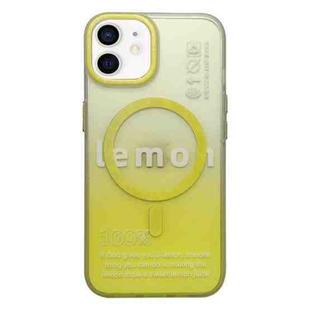 For iPhone 11 Double-Layer Frosted Gradient MagSafe Phone Case(Yellow)