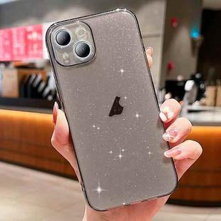 For iPhone 14 Plus Glitter Powder TPU Phone Case(Transparent Black)