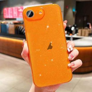 For iPhone SE 2022 / 2020 / 8 Glitter Powder TPU Phone Case(Transparent Orange)