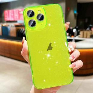 For iPhone 11 Pro Max Glitter Powder TPU Phone Case(Transparent Yellow)