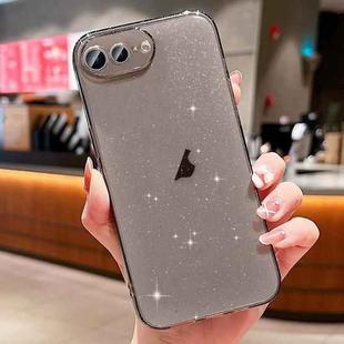 For iPhone 8 Plus / 7 Plus Glitter Powder TPU Phone Case(Transparent Black)