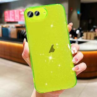 For iPhone 8 Plus / 7 Plus Glitter Powder TPU Phone Case(Transparent Yellow)