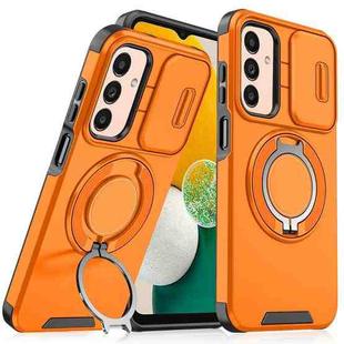 For Samsung Galaxy A13 5G Sliding Camshield Ring Holder Phone Case(Orange)