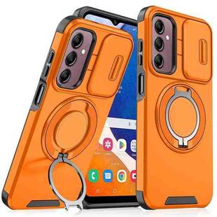For Samsung Galaxy A14 4G / 5G Sliding Camshield Ring Holder Phone Case(Orange)
