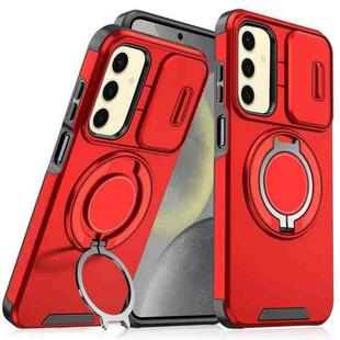 For Samsung Galaxy S24 5G Sliding Camshield Ring Holder Phone Case(Red)