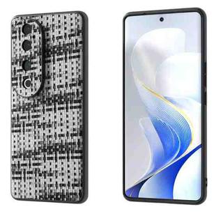 For vivo S19 Pro Black Frame Color Lattice Texture PU Phone Case(Black)