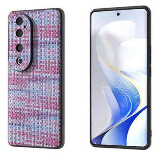 For vivo S19 Pro Black Frame Color Lattice Texture PU Phone Case(Purple)