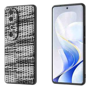 For vivo S19 Black Frame Color Lattice Texture PU Phone Case(Black)