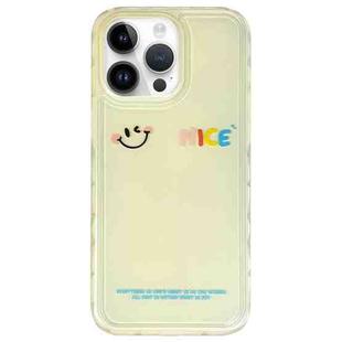 For iPhone 14 Pro Max Creative Edge Simple Smiley Face Pattern TPU + PC Phone Case(Yellow)