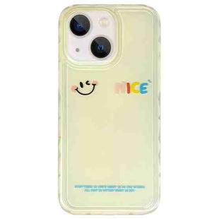 For iPhone 13 Creative Edge Simple Smiley Face Pattern TPU + PC Phone Case(Yellow)