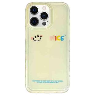 For iPhone 12 Pro Max Creative Edge Simple Smiley Face Pattern TPU + PC Phone Case(Yellow)
